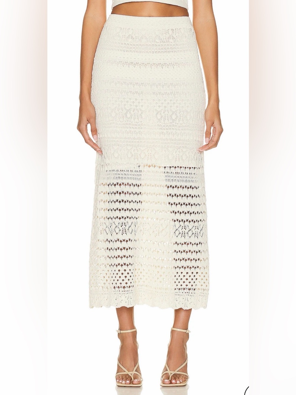 NWT Jonathan Simkhai Alita Macrame Maxi Skirt S